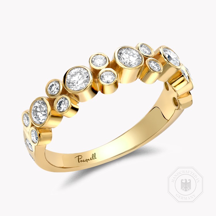 Bubbles Half-Eternity Diamond Ring Brilliant Cut, Rubover Set_1