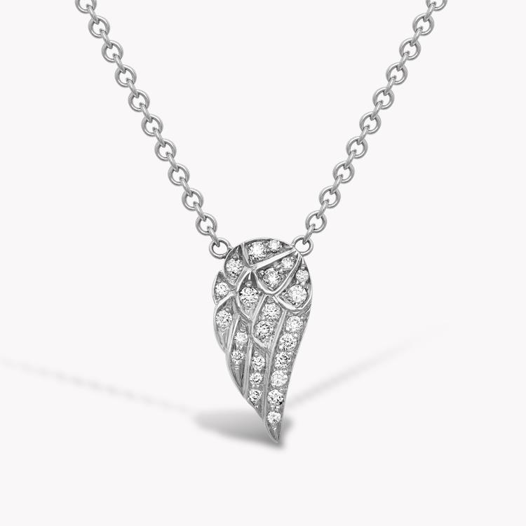 Tiara Small Diamond Pendant  0.23ct in White Gold Brilliant Cut, Grain Set_1