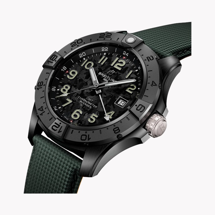 Breitling Avenger GMT 44 Night Mission 44mm, Black Dial, Arabic Numeral_2