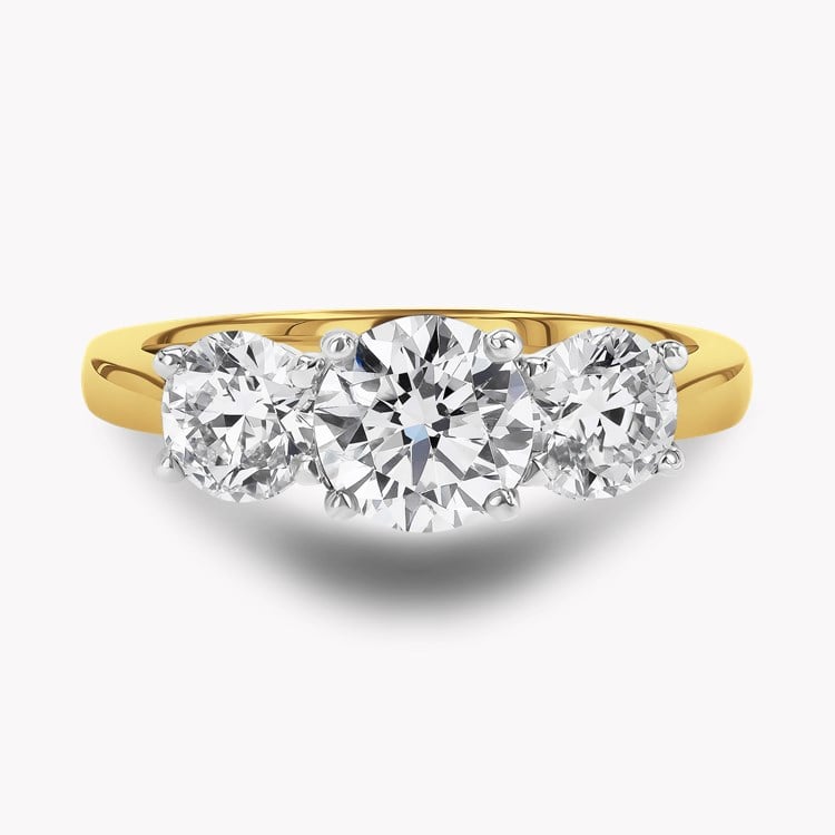 Classic 0.60ct Diamond Three Stone Ring Brilliant cut, Claw set_2