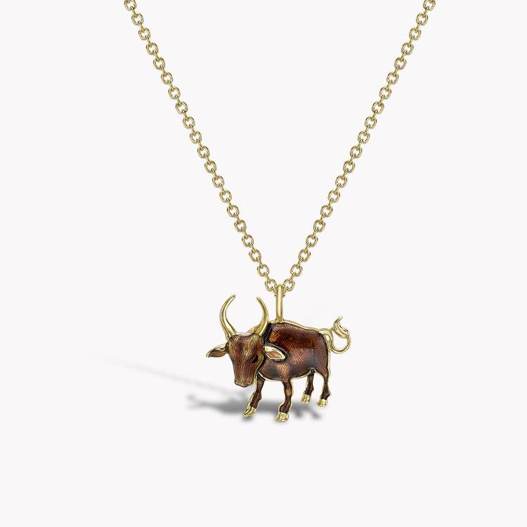 Zodiac Ox Pendant in 18ct Yellow Gold