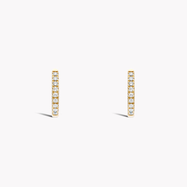 Brilliant Cut Diamond Hoop Earrings Brilliant Cut, Grain Set_2