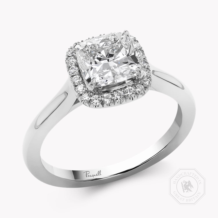 Celestial 1.20ct Cushion Cut Diamond Cluster Ring Cushion modern cut, Claw set_1