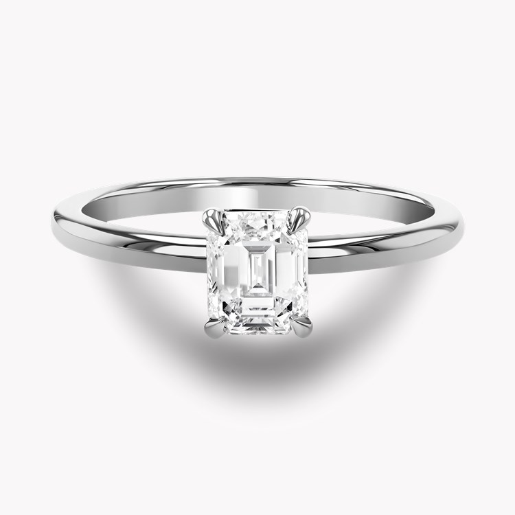 Classic 0.93ct Diamond Solitaire Ring Emerald Cut, Claw Set_2