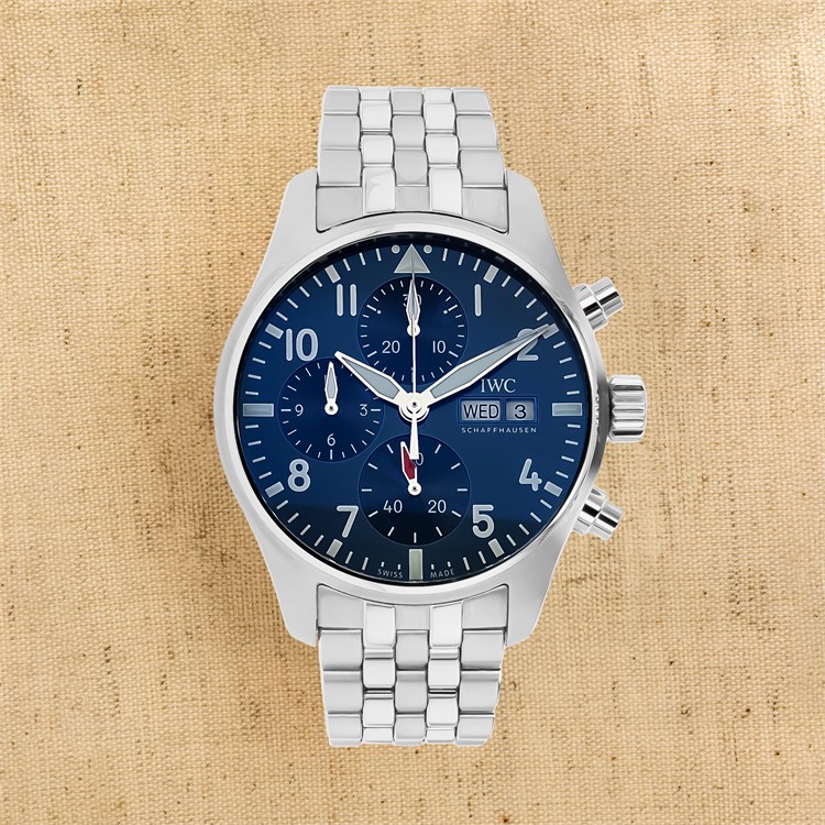 Pre-Owned IWC Pilot's Chronograph 41 41mm, Blue Dial, Arabic Numerals_1