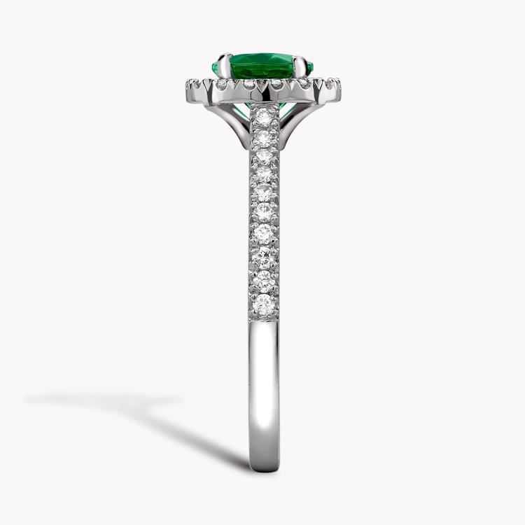 Celestial 0.69ct Emerald and Diamond Cluster Ring Brilliant cut, Claw set_4