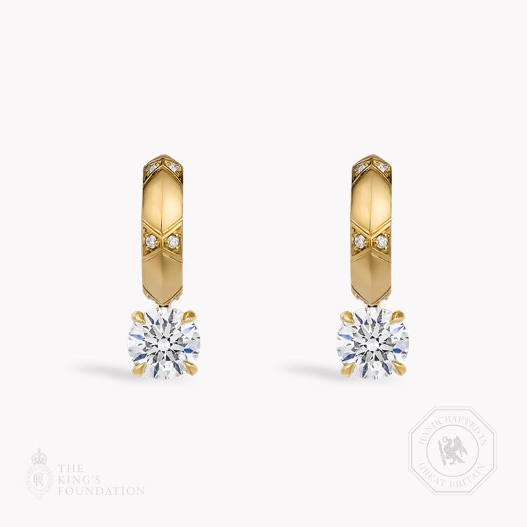 Origins Brilliant Cut 1.20ct Diamond Drop Earrings Brilliant cut, Claw set_1