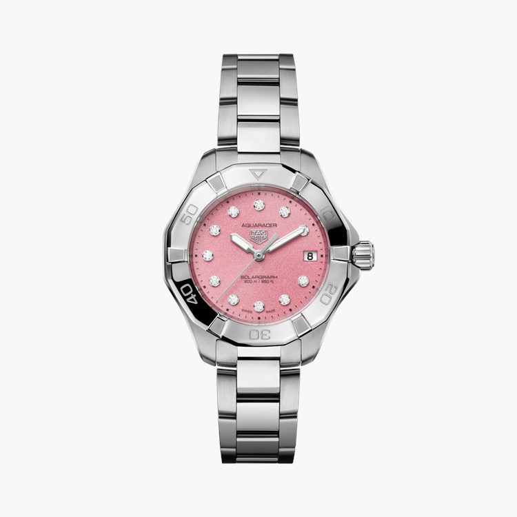 Tag Heuer Aquaracer Professional 200 34mm, Pink Dial, Diamond Numerals_1