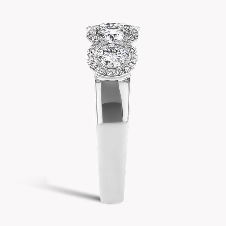 Brilliant Cut 1.68ct Five Stone Diamond Ring Brilliant Cut, Millegrain Set_4