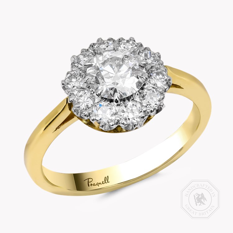 Coronet Old Cut 0.65ct Diamond Cluster Ring Old Cut, Claw Set_1