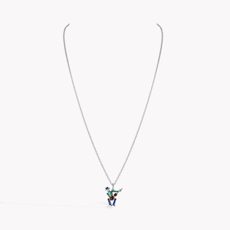 Art Deco Musician with Guitar Pendant _2