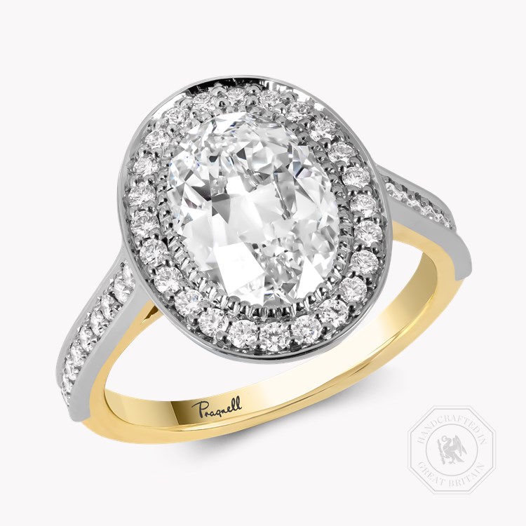 Oval Cut 2.32ct Diamond Cluster Ring Oval Cut, Grain Set_1