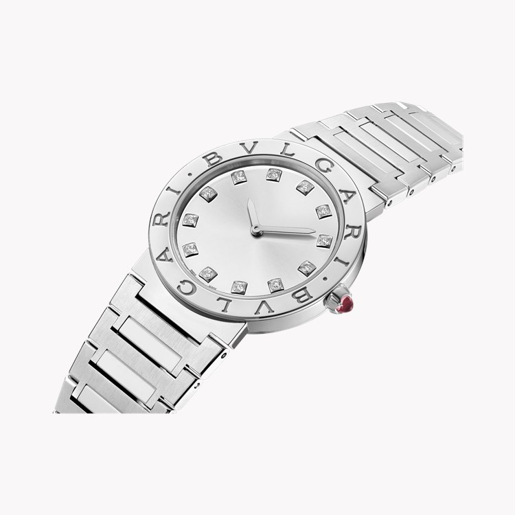 Bvlgari Bvlgari 33mm, Silver Dial, Diamond Numeral_2