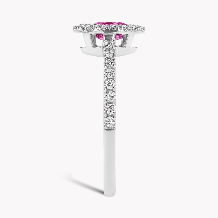 Oval Cut 0.80ct Ruby and Diamond Ring Oval &  Brilliant Cut, Claw Set_4