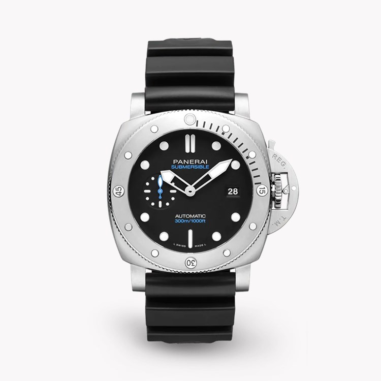 Panerai Submersible QuarantaQuattro 44mm, Black Dial, Baton Numerals_1