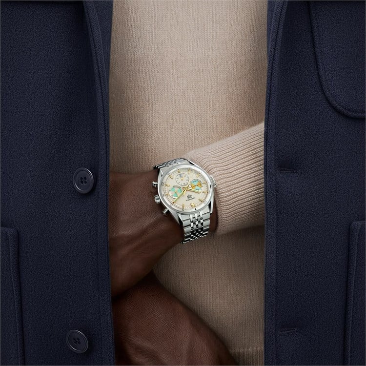 TAG Heuer Carrera Chronograph Seafarer 42mm, Beige Dial, Baton Numerals_10