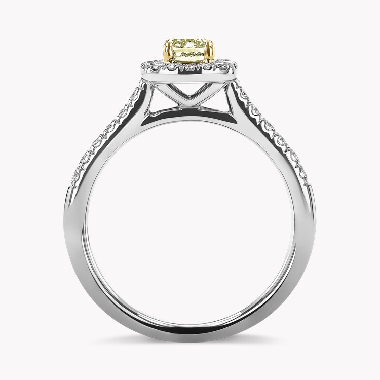 Celestial Radiant Cut 0.52ct Fancy Yellow Diamond Cluster Ring Radiant Cut, Claw Set_3