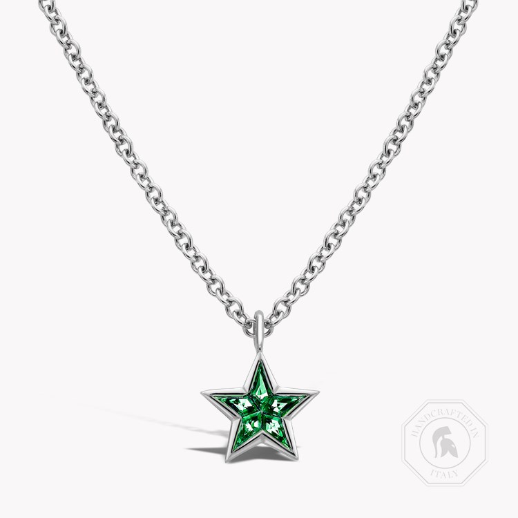 RockStar Tsavorite Pendant Kite Cut, Rubover Set_1