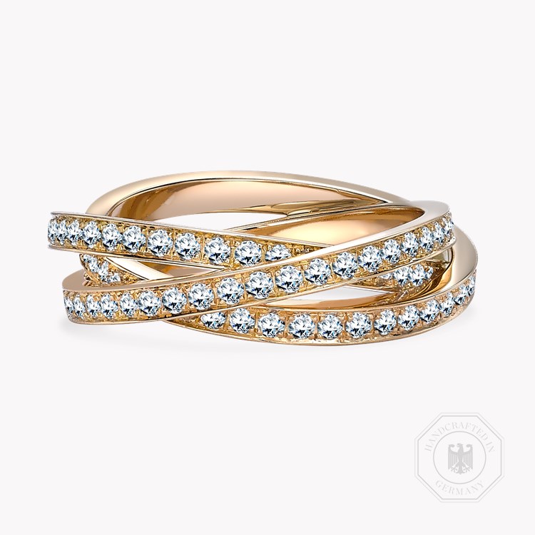 Trilogy Three-Row Diamond Ring Brilliant Cut, Three-Row, Grain Set_1