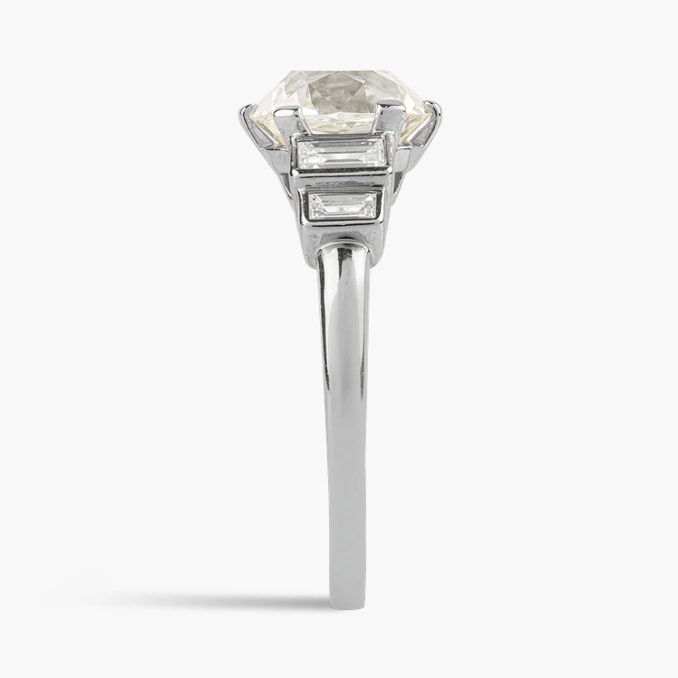 Old Cut 2.55ct Diamond Ring Old & Baguette Cut, Claw Set_4