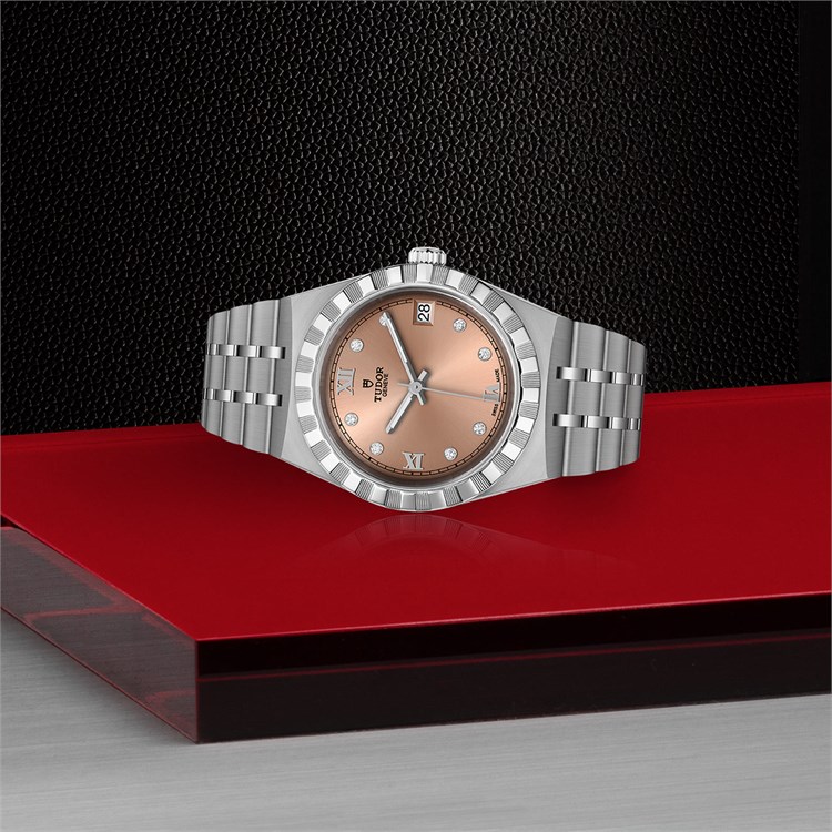 Tudor Royal 34mm, Salmon Dial, Diamond Numerals_2
