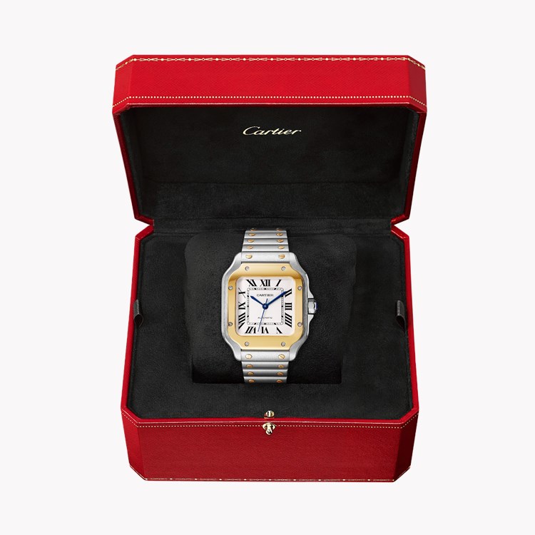 Cartier Santos de Cartier Medium, Silver Dial, Roman Numerals_7