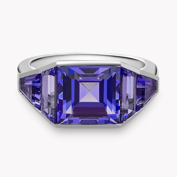 Kingdom Tanzanite Ring Carre Cut, Rubover Set_2