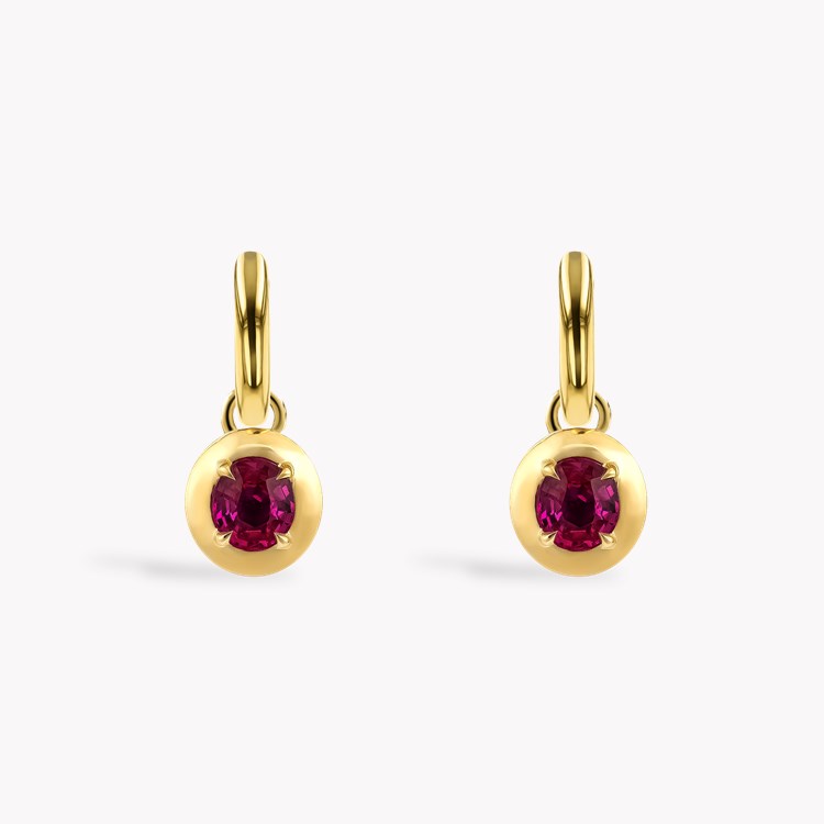 Skimming Stone 1.30ct Pink Sapphire Drop Earrings Oval Cut, Claw Set_2