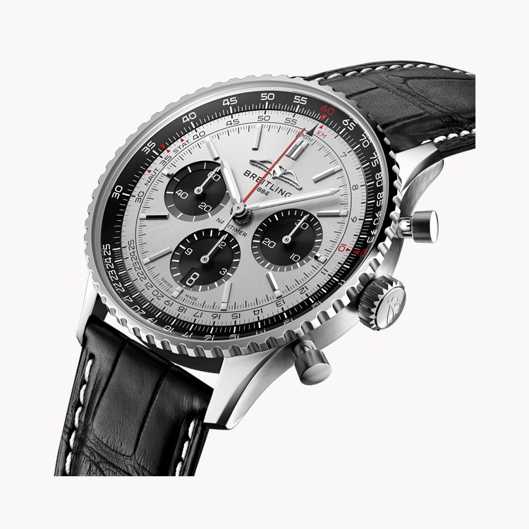 Breitling Navitimer B01 Chronograph 43 43mm, Silver Dial, Baton Numerals_3