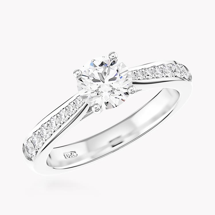 0.61CT Diamond Solitaire Ring Platinum Duchess Setting Brilliant Cut, Solitaire, Brilliant Shoulders_1