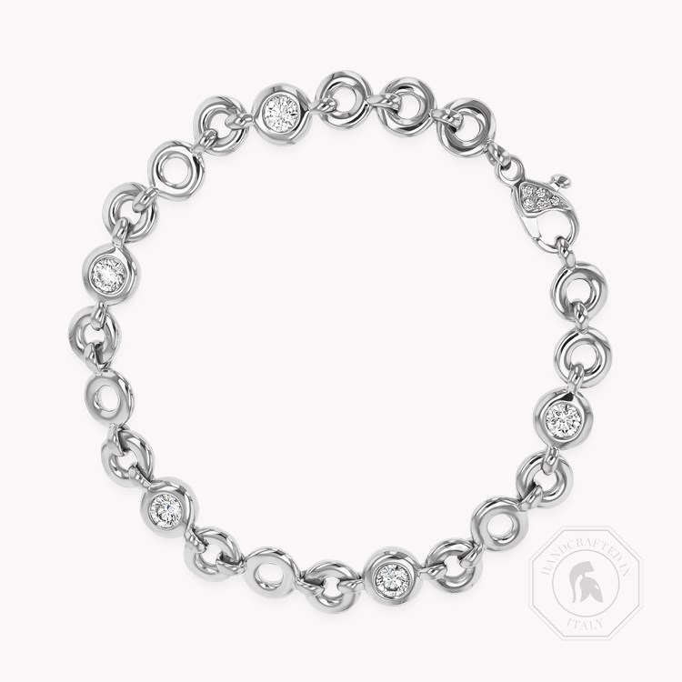 RockChain Five Stone Diamond Bracelet Brilliant Cut, Rubover Set_1