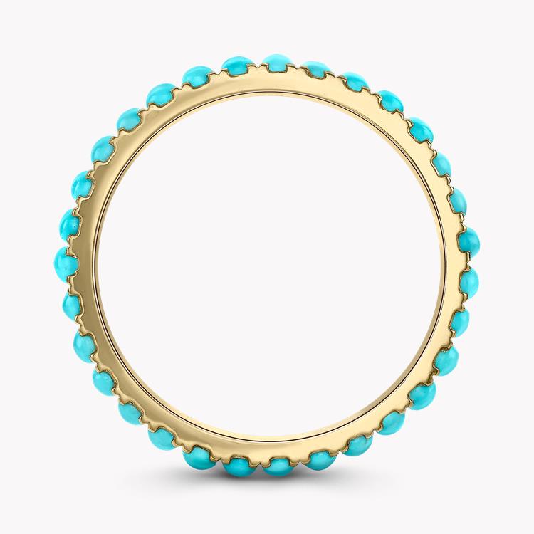 Rosa De La Cruz Turquoise Stacking Ring 0.89CT in Yellow Gold Claw Set_3