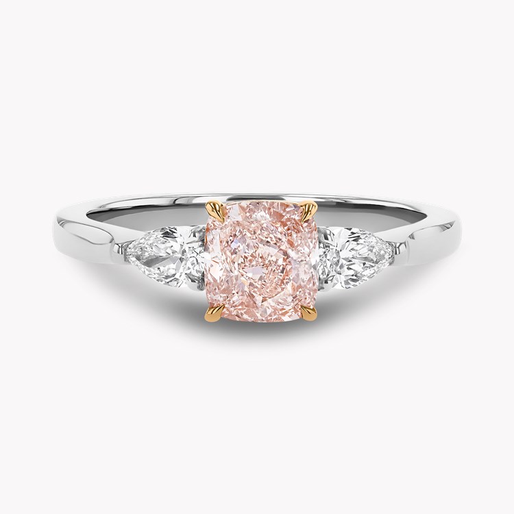 Cushion Cut 1.06ct Fancy Light Pink Diamond Ring Cushion & Pear Cut, Claw Set_2