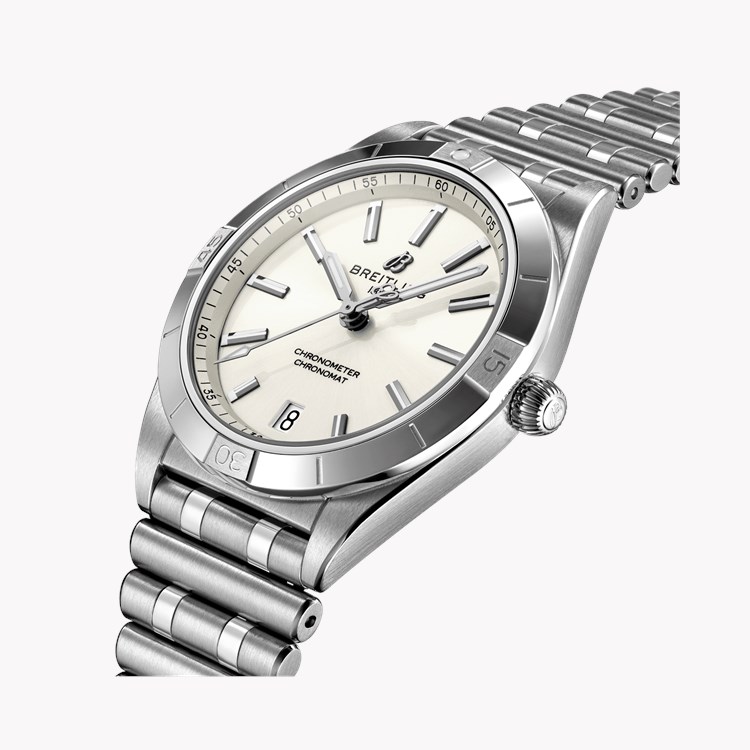 Breitling Chronomat Automatic 36 36mm, White Dial, Baton Markers_3