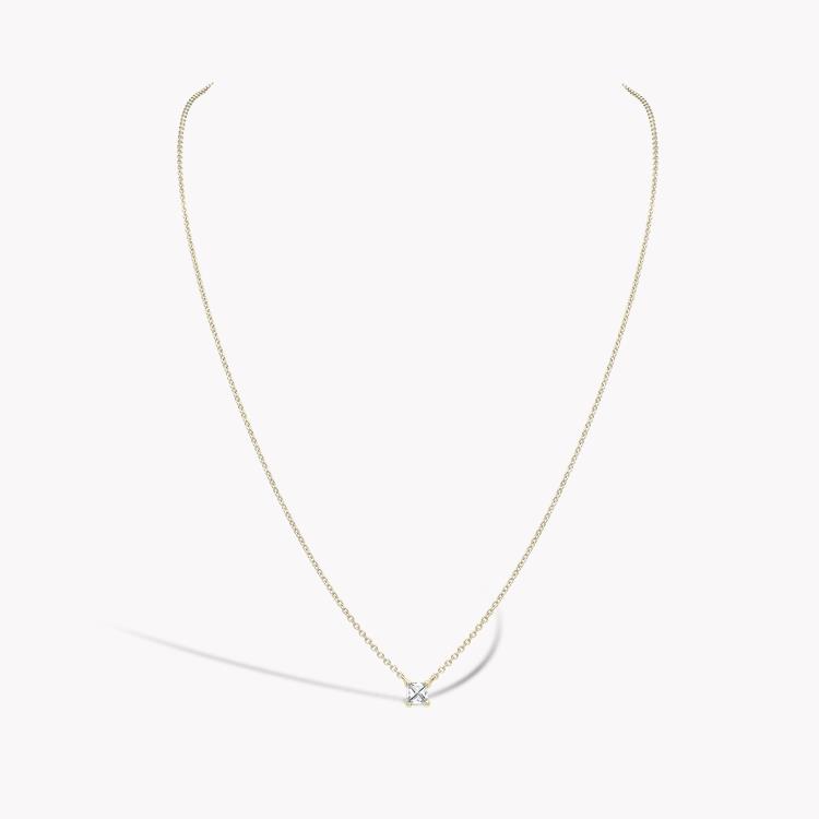 RockChic Diamond Solitaire Necklace Princess Cut, Claw Set_2