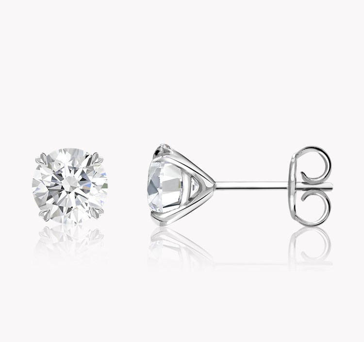 Origins Brilliant Cut 1.20ct Diamond Drop Earrings Brilliant cut, Claw set_2