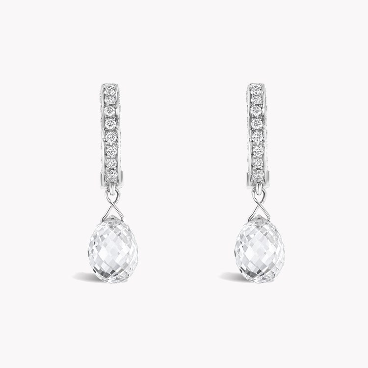 Briolette Diamond Drop Earrings Briolette & Brilliant Cut, Thread Set_2