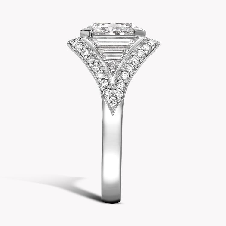 Masterpiece Radiant Cut Diamond Ring 3.01CT in Platinum Radiant Cut with Diamond Shoulders_4