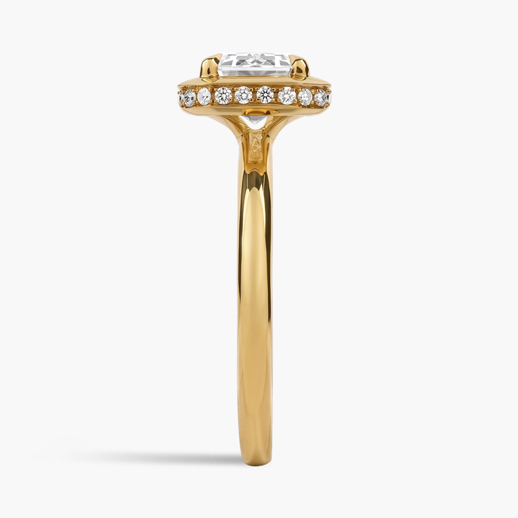 Skimming Stone Emerald Cut 2.75ct Diamond Ring Emerald Cut, Claw Set_4
