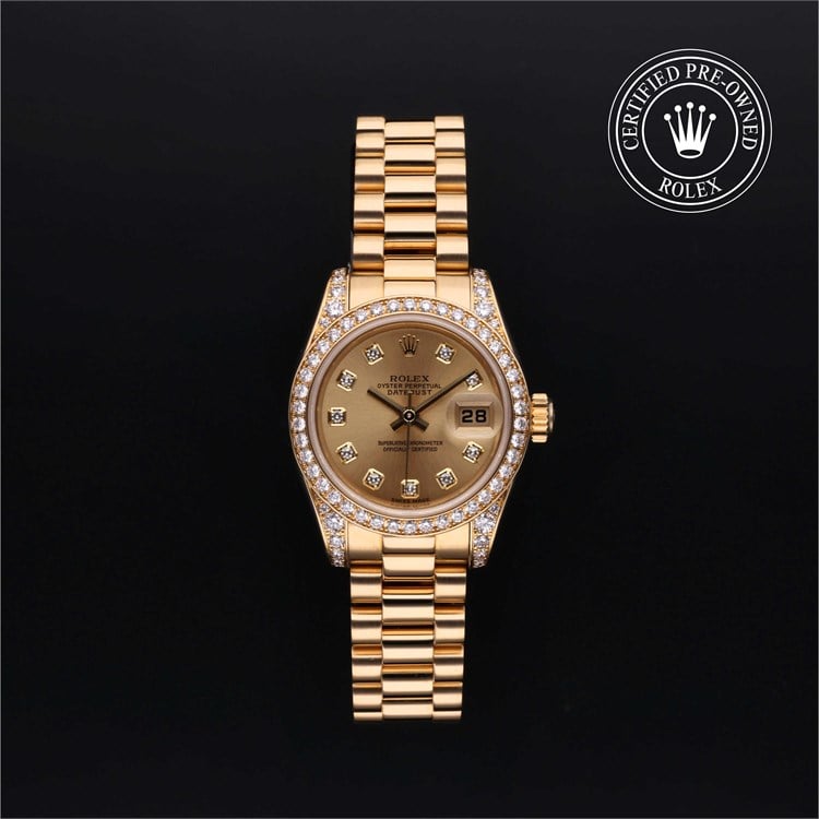 Lady-Datejust 26 with a bezel and bracelet
