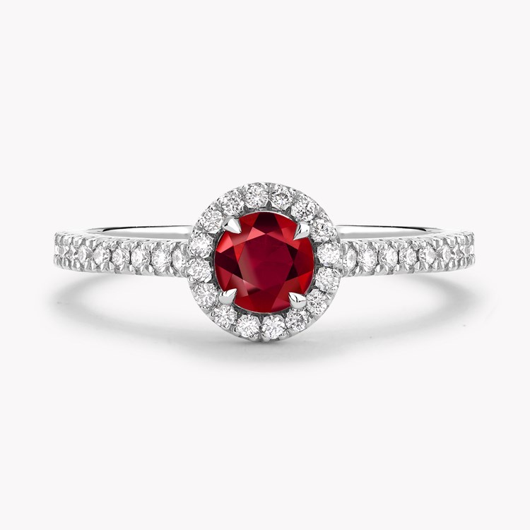 Celestial 0.37ct Ruby and Diamond Cluster Ring Brilliant cut, Claw set_2