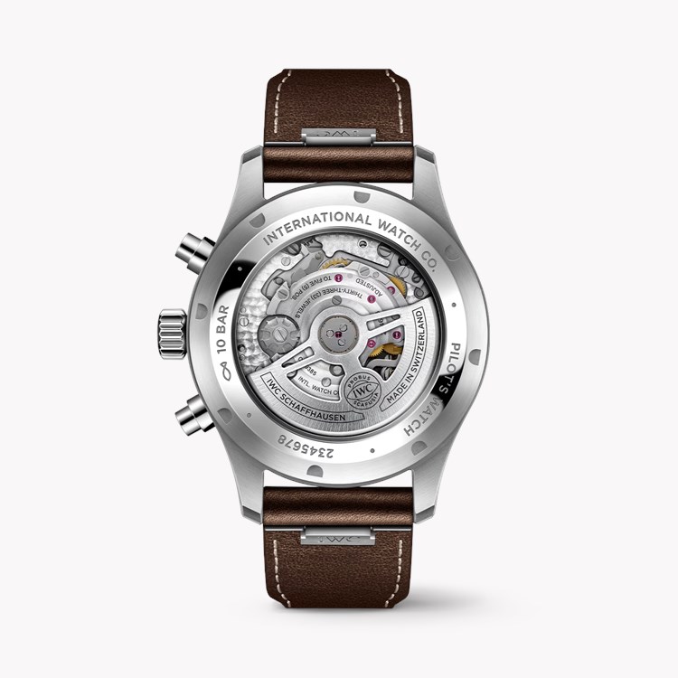 IWC Pilot Chronograph 43mm, Green Dial, Arabic Numerals_2