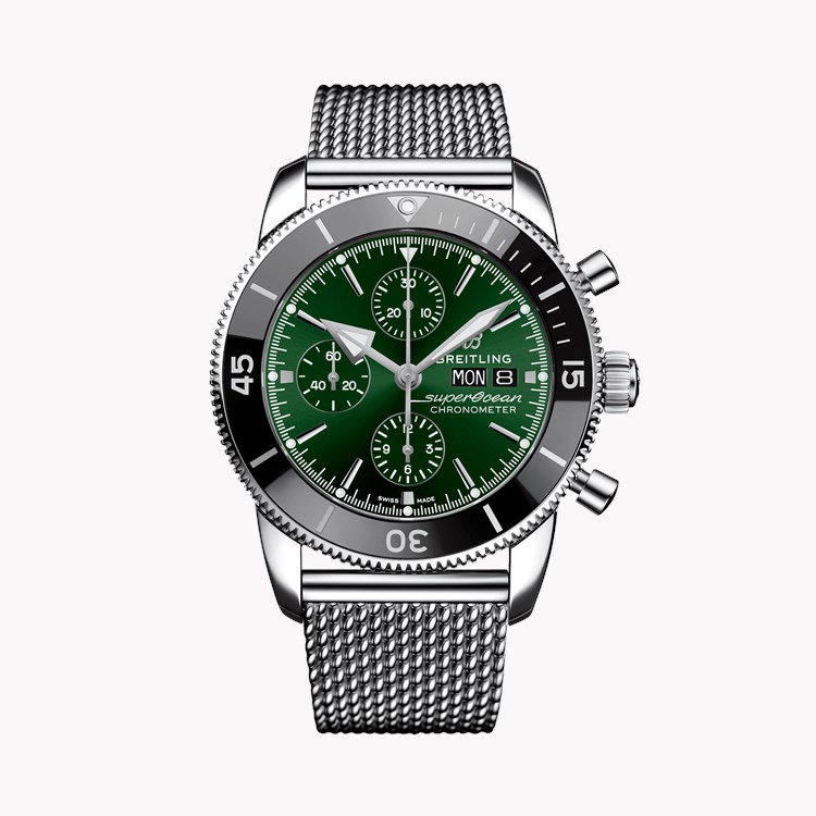 Breitling Superocean Heritage Chronograph  45 44mm, Green Dial, Baton Numeral_1