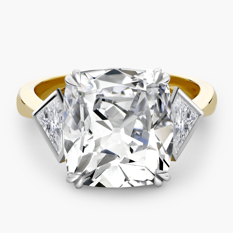 Masterpiece Silhouette Setting 6.98ct Diamond Solitaire Ring Cushion Antique Cut, Claw Set_2