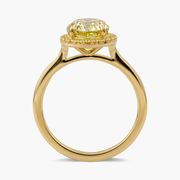 Celestial Oval Cut 3.36ct Natural Namibian Fancy Yellow Diamond Ring Oval Cut, Claw Set_3
