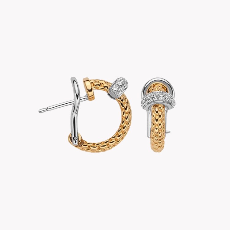 Fope Prima Flex’It 0.18ct Diamond Hoop Earrings