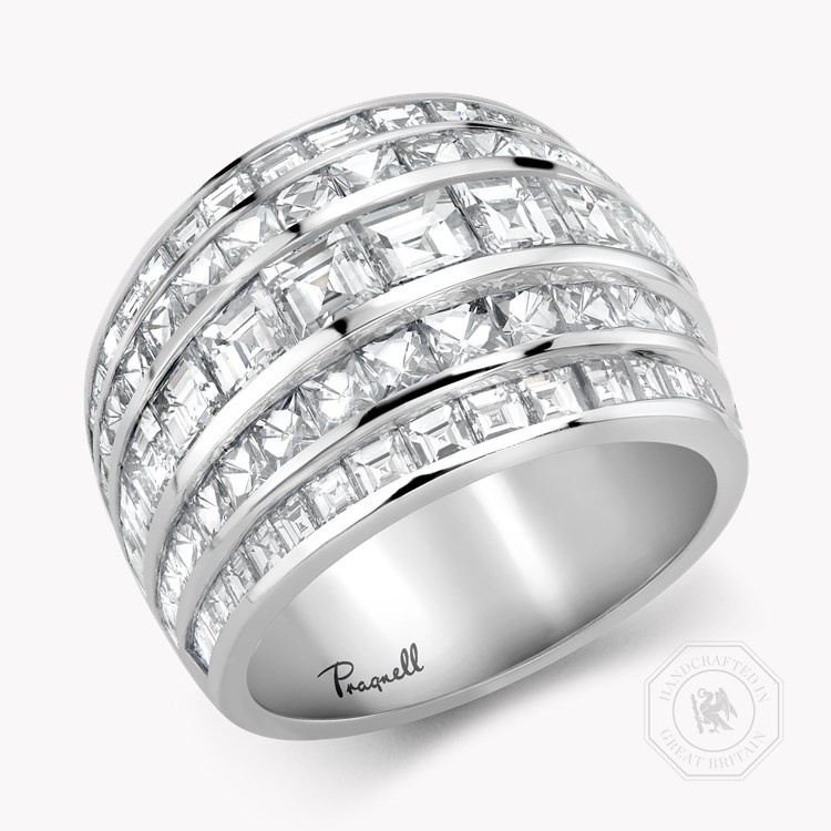 Manhattan Classic Diamond Ring Carre & French Cut, Channel Set_1