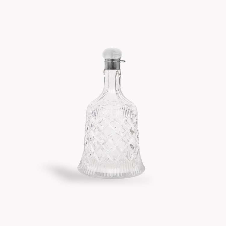 Silver George V Cut Glass Decanter Hallmarked Sheffield_2