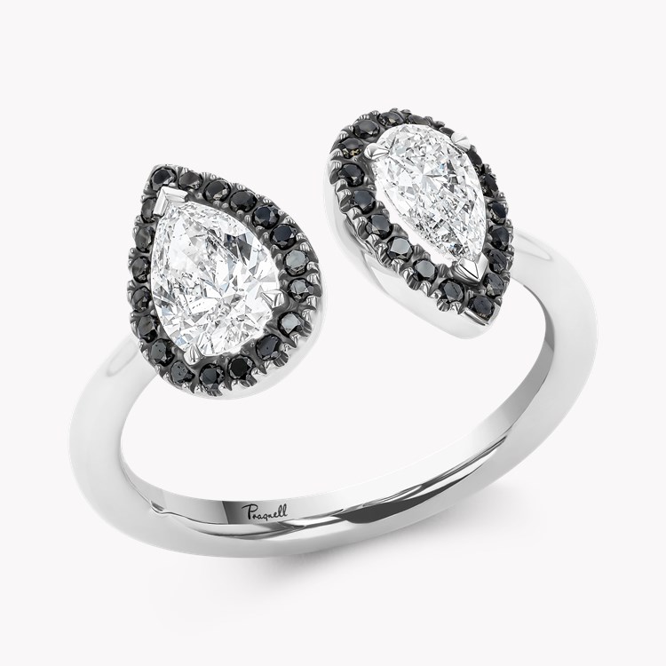 Skinny B Pear Shaped Diamond Ring Pear Shaped, Channel Set_1