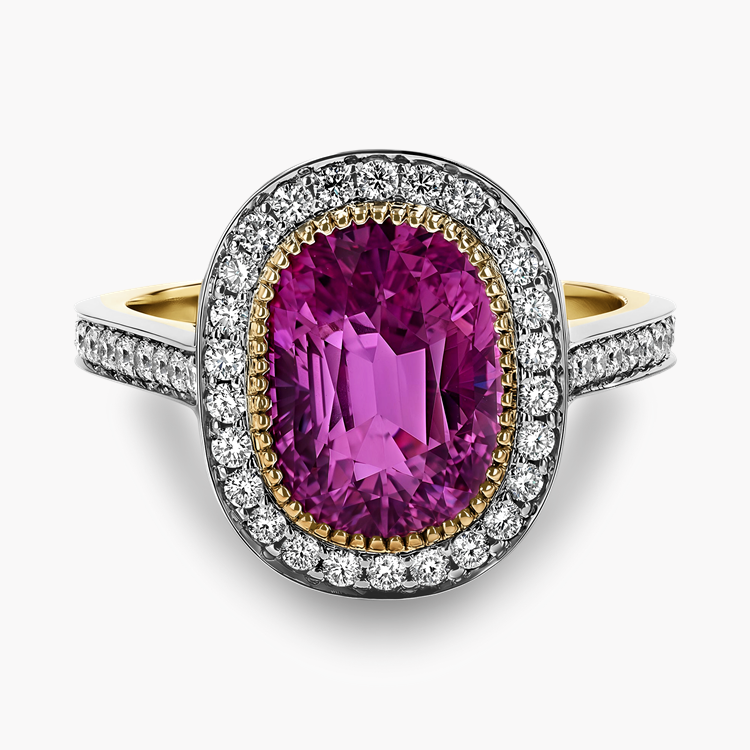 Masterpiece 3.72ct Burma Ruby and Diamond Cluster Ring Antique Cushion Cut, Parisienne Set_2